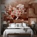 Wall Mural Space with geometric figures - orchid flower among concrete 64492 additionalThumb 2