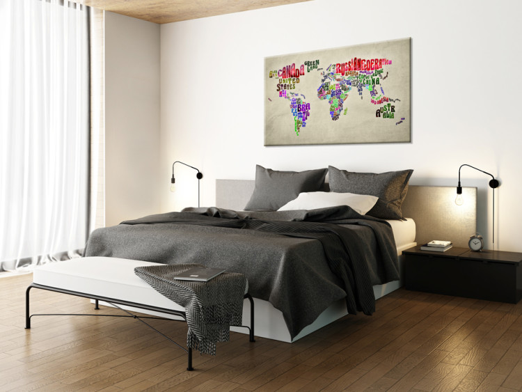 Canvas Art Print World Map: World Tour (EN) 90392 additionalImage 3