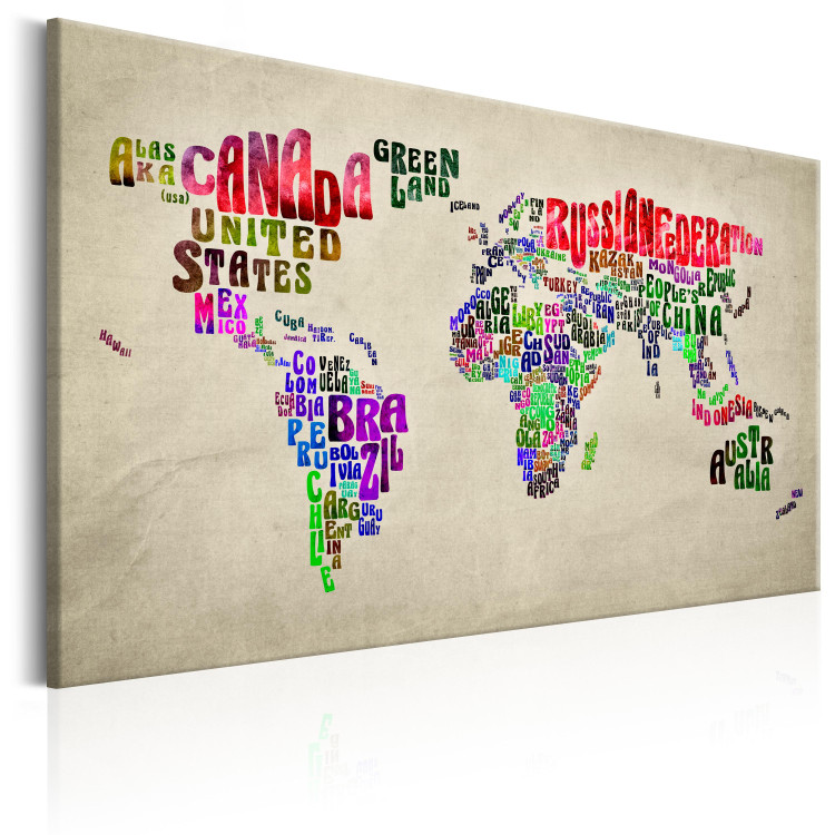 Canvas Art Print World Map: World Tour (EN) 90392 additionalImage 2