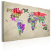 Canvas Art Print World Map: World Tour (EN) 90392 additionalThumb 2