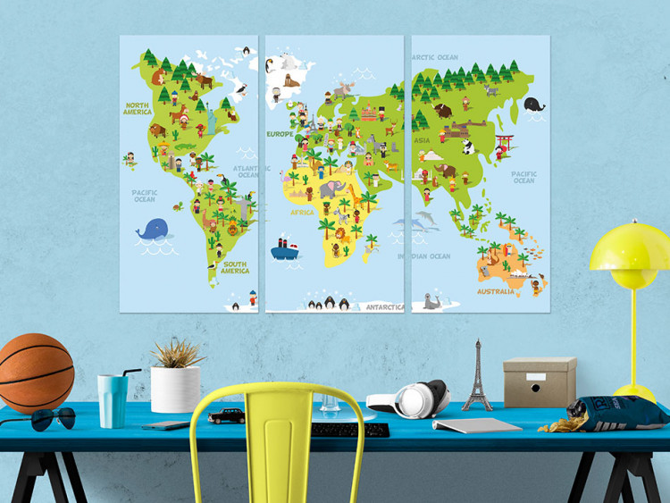 Cork Pinboard Children's World [Cork Map] 94792 additionalImage 4