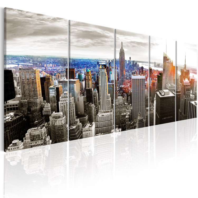 Canvas New York: Grey Tower Blocks 98592 additionalImage 2