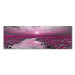 Canvas Art Print Lilies and Sunset (1-part) Narrow - Landscape of Purple Plants 107303