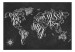 Photo Wallpaper Modern world map - black and white continents with English names 113803 additionalThumb 1