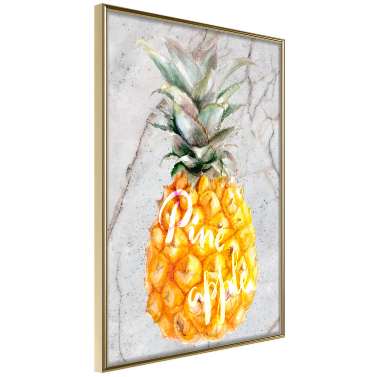 Poster Pineapple on Concrete - composition with a tropical fruit and white texts 114303 additionalImage 12