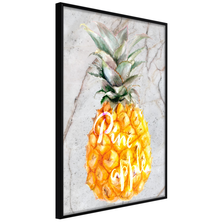 Poster Pineapple on Concrete - composition with a tropical fruit and white texts 114303 additionalImage 10