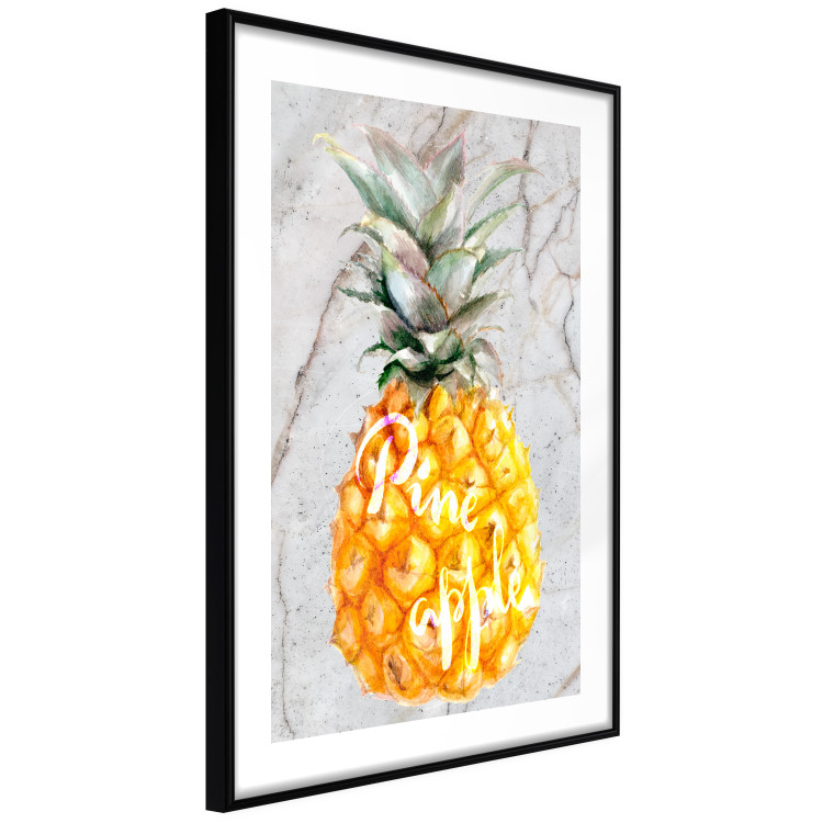 Poster Pineapple on Concrete - composition with a tropical fruit and white texts 114303 additionalImage 11