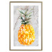 Poster Pineapple on Concrete - composition with a tropical fruit and white texts 114303 additionalThumb 14