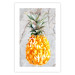 Poster Pineapple on Concrete - composition with a tropical fruit and white texts 114303 additionalThumb 19
