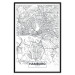 Wall Poster Hamburg Map - black and white map of the German city on a light background 114403 additionalThumb 24