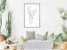 Wall Poster Geometric deer - black line art with a horned animal and white background 114803 additionalThumb 15