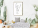 Wall Poster Geometric deer - black line art with a horned animal and white background 114803 additionalThumb 7