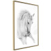 Wall Poster White Horse - black and white sketched portrait of a majestic animal 116503 additionalThumb 6