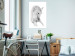 Wall Poster White Horse - black and white sketched portrait of a majestic animal 116503 additionalThumb 2
