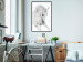 Wall Poster White Horse - black and white sketched portrait of a majestic animal 116503 additionalThumb 3