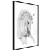 Wall Poster White Horse - black and white sketched portrait of a majestic animal 116503 additionalThumb 11