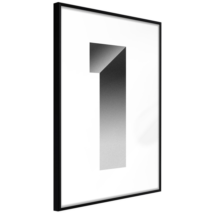 Wall Poster Number One - black and white geometric abstraction forming the number 116603 additionalImage 11
