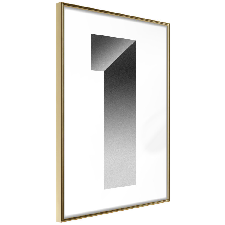 Wall Poster Number One - black and white geometric abstraction forming the number 116603 additionalImage 14