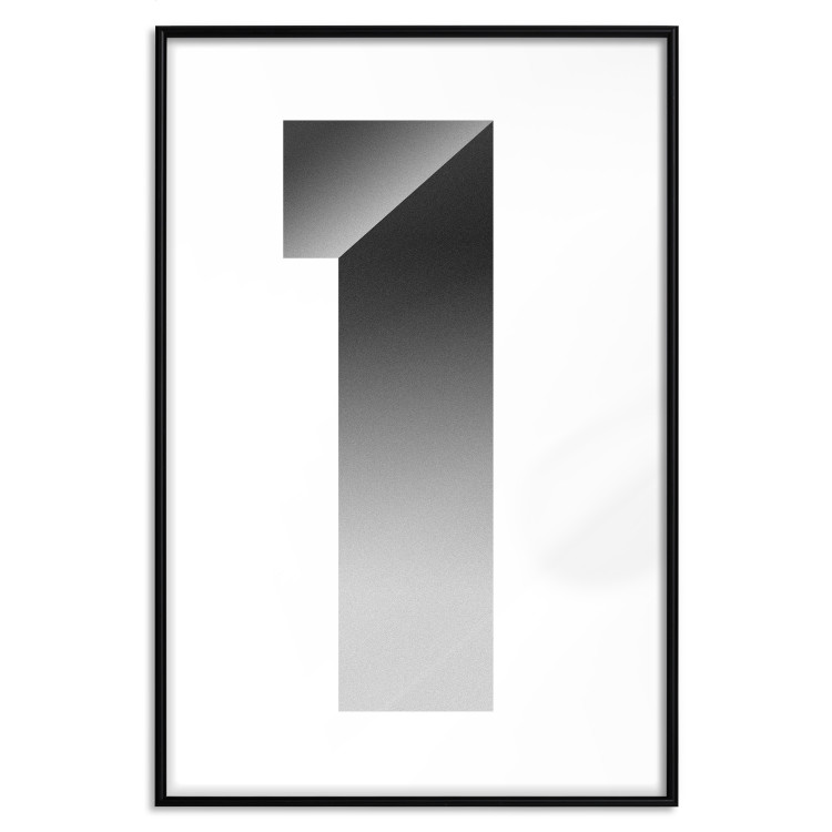 Wall Poster Number One - black and white geometric abstraction forming the number 116603 additionalImage 24