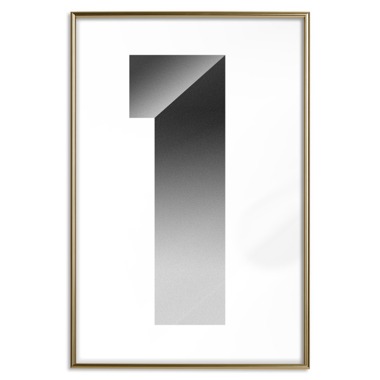 Wall Poster Number One - black and white geometric abstraction forming the number 116603 additionalImage 20