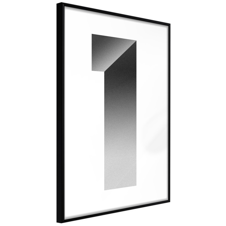 Wall Poster Number One - black and white geometric abstraction forming the number 116603 additionalImage 12