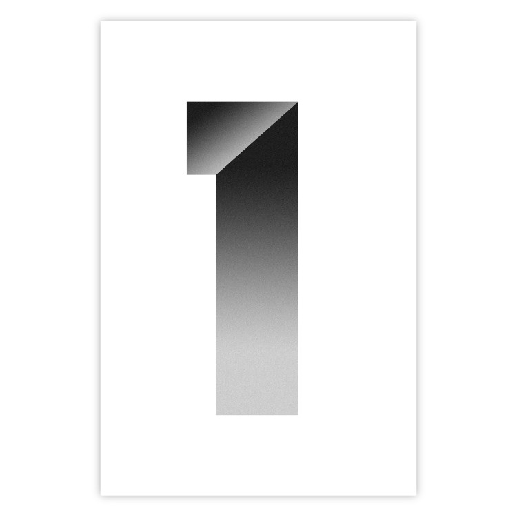 Wall Poster Number One - black and white geometric abstraction forming the number 116603 additionalImage 19
