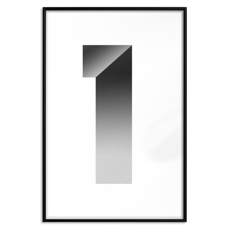 Wall Poster Number One - black and white geometric abstraction forming the number 116603 additionalImage 17