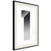Wall Poster Number One - black and white geometric abstraction forming the number 116603 additionalThumb 3