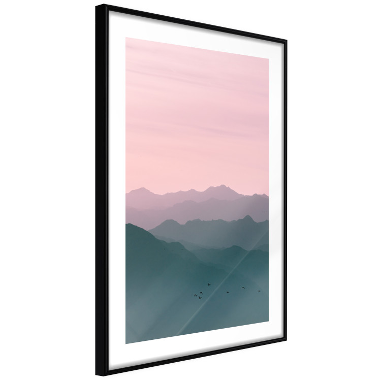 Wall Poster Sunrise Mountains - mountainous landscape against a pink sky backdrop 116703 additionalImage 13