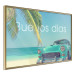 Poster Buenos días - blue retro car against a backdrop of palm trees and blue sky 116803 additionalThumb 14