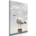 Canvas Art Print Watching Bird (1-part) - Seagull Against Sea and Cloudy Sky 117003 additionalThumb 2