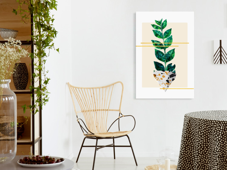 Canvas Botanical cutout - abstract, minimalist botanical collage 122603 additionalImage 3