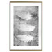 Wall Poster Fleeting Mystery - three feathers on a concrete background in black and white texture 123203 additionalThumb 16