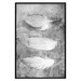 Wall Poster Fleeting Mystery - three feathers on a concrete background in black and white texture 123203 additionalThumb 17