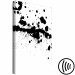 Canvas Abstraction with blots - pattern with black blots on white background 123503 additionalThumb 6