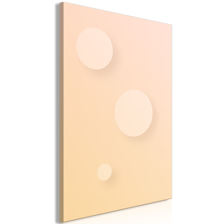 Canvas Pastel circles - an abstract composition in a beige and pink colour 123803 additionalImage 2