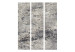 Room Separator Grey Lady (3-piece) - urban pattern with stone and concrete texture 124103 additionalThumb 3