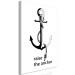 Canvas Black English Raise the anchor sign - a marine composition 127803 additionalThumb 2