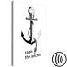 Canvas Black English Raise the anchor sign - a marine composition 127803 additionalThumb 6