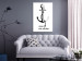 Canvas Black English Raise the anchor sign - a marine composition 127803 additionalThumb 3