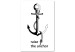 Canvas Black English Raise the anchor sign - a marine composition 127803