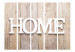 Room Divider Screen Home on Planks (5-piece) - white text on light brown wood 128803 additionalThumb 3