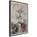 Poster Death and Wine - abstraction with character among flowers and text in the background 129103 additionalThumb 11