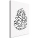 Canvas Open Pinecone (1-piece) Vertical - line art of pinecones in boho style 130803 additionalThumb 2