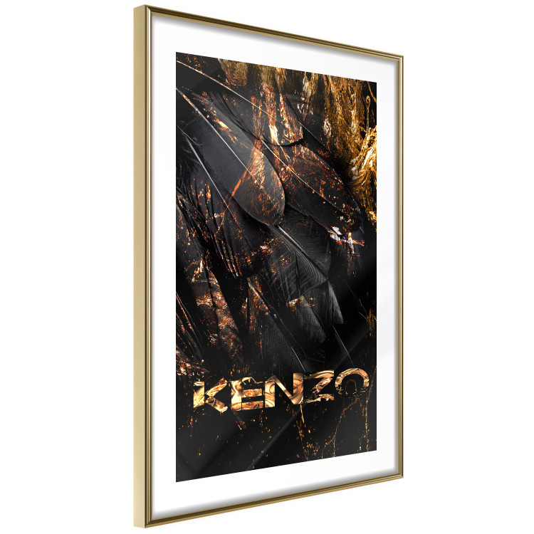 Wall Poster Jungle Scent - golden abstraction with luxury-themed text 131803 additionalImage 7