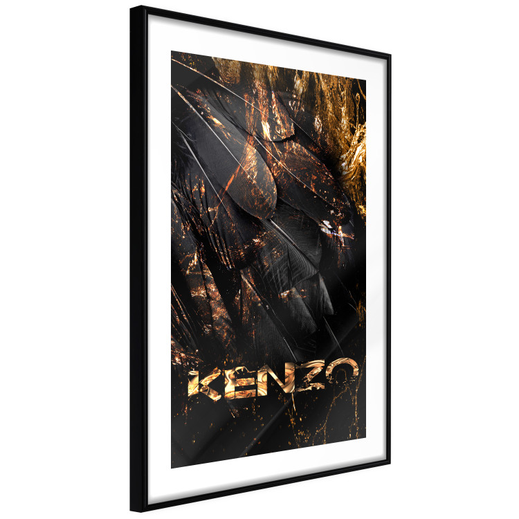 Wall Poster Jungle Scent - golden abstraction with luxury-themed text 131803 additionalImage 6