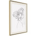Poster Above Flowers - abstract line art of a woman with flowers in her hair 132203 additionalThumb 9