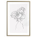 Poster Above Flowers - abstract line art of a woman with flowers in her hair 132203 additionalThumb 14
