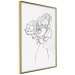 Poster Above Flowers - abstract line art of a woman with flowers in her hair 132203 additionalThumb 11