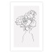 Poster Above Flowers - abstract line art of a woman with flowers in her hair 132203 additionalThumb 25